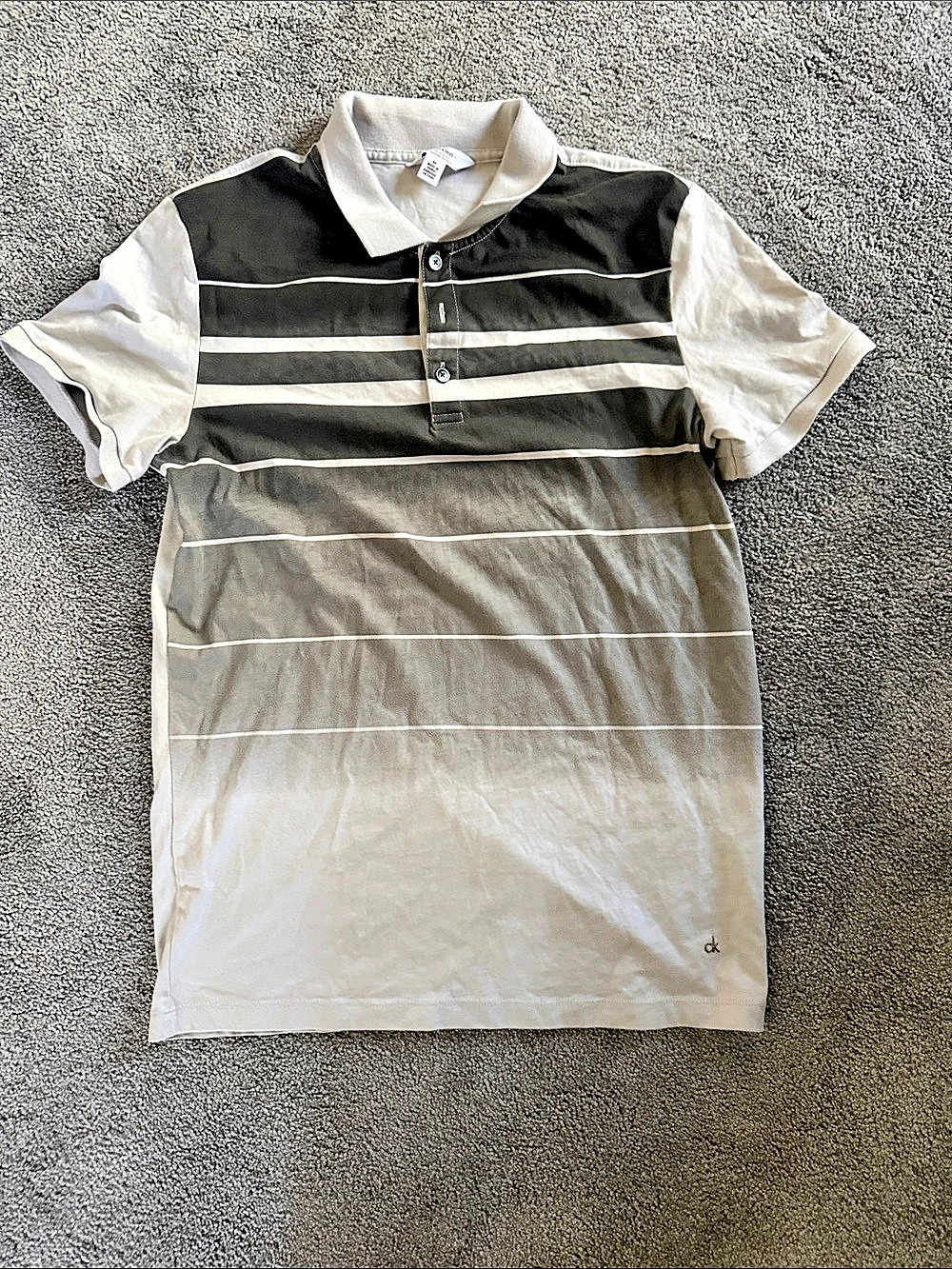 Calvin Klein Extreme Slim Fit Ombre Stripe Polo
